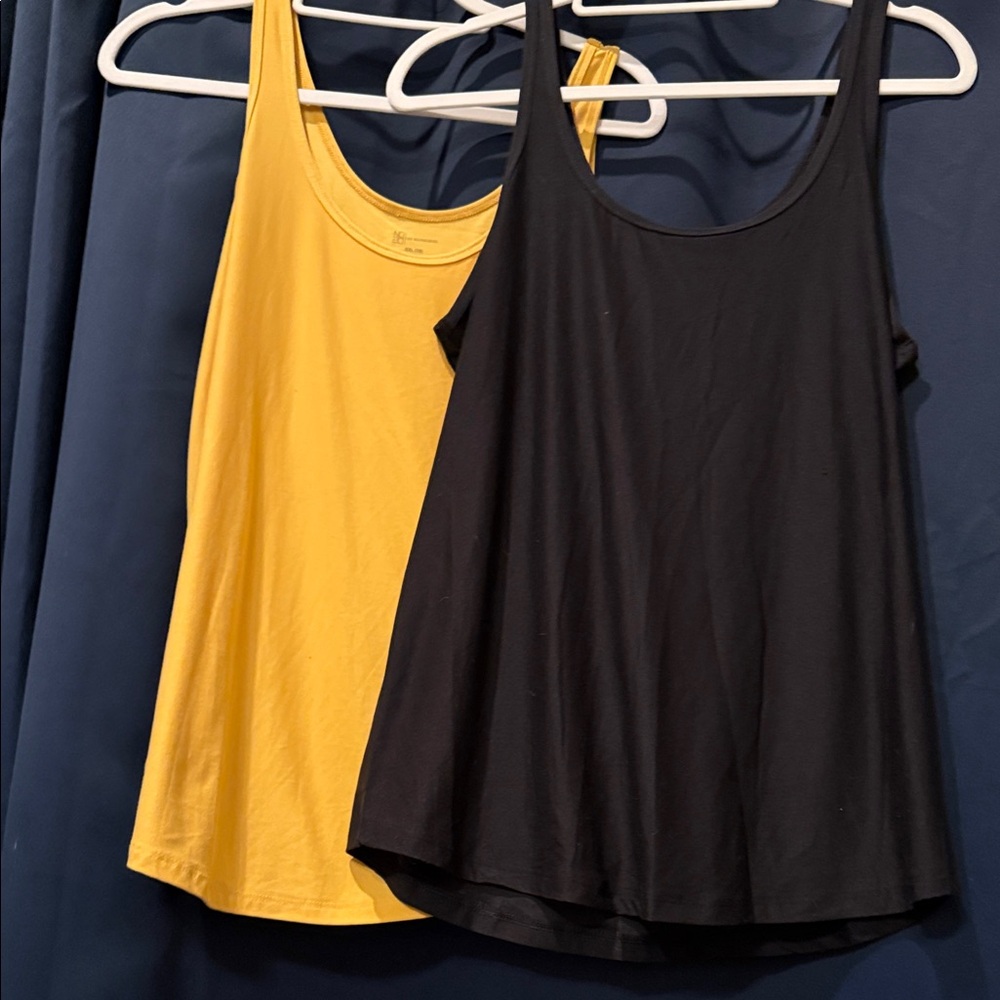 2 Tank Tops - No Boundaries Yellow and Black
